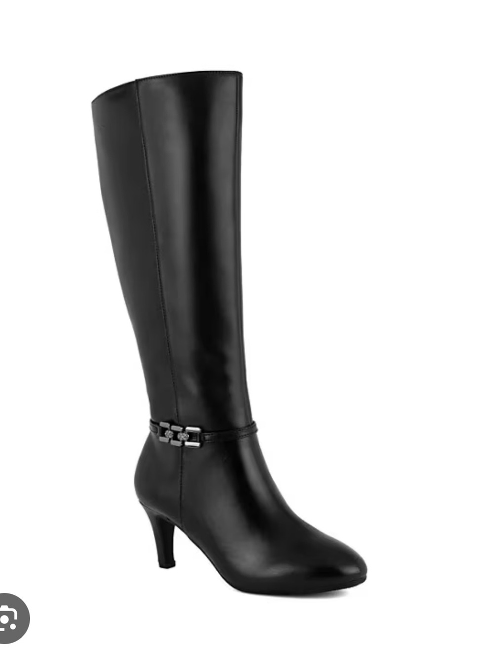 Jones New York Black Over-the-Knee Faux Leather Boot